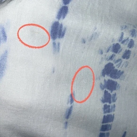 RAILS Delilah Midi Dress Cloud Tie Dye White & Blue Ruffle Hem Small *Tiny Flaw! - Picture 12 of 12